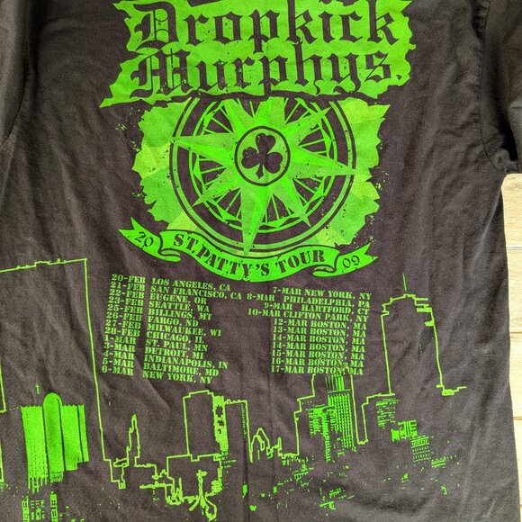 Vintage Y2K Heavyweight Dropkick Murphys 2009 St Patty's Tour Concert Size XL - Picture 4 of 4